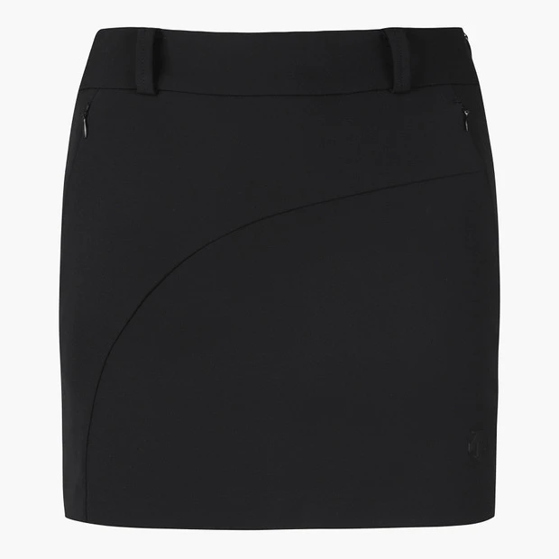 商品【预售商品15天发货】 DESCENTE|高球系列女性侧边松紧带H型裙优雅 DO32WFSK92-BLKG,价格¥959,第12张图片详细描述