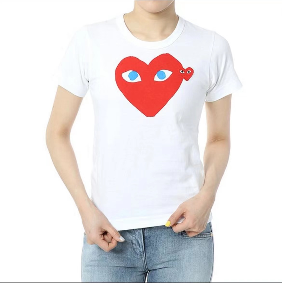 商品Comme des Garcons|红色爱心短袖男女款AZ-T085-051（澳门仓发货）,价格¥658,第5张图片详细描述
