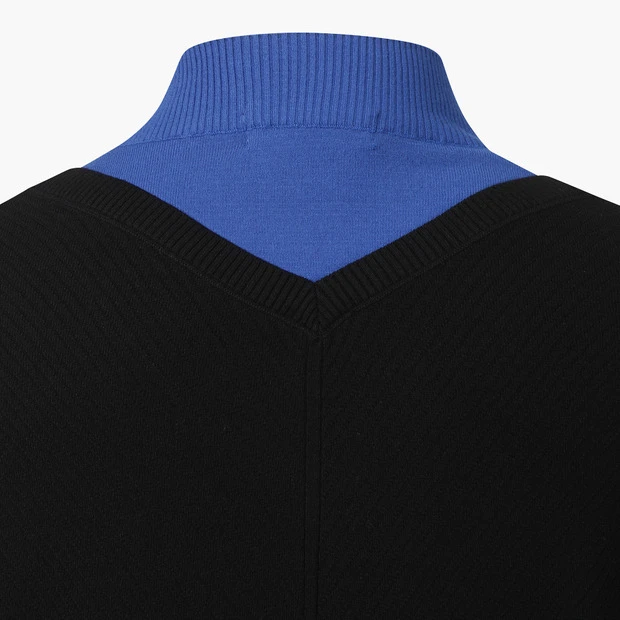 商品【预售商品15天发货】 DESCENTE|高尔夫女性撞色V领套头毛衣时尚 DO32WFKP93-BLKG,价格¥1025,第19张图片详细描述