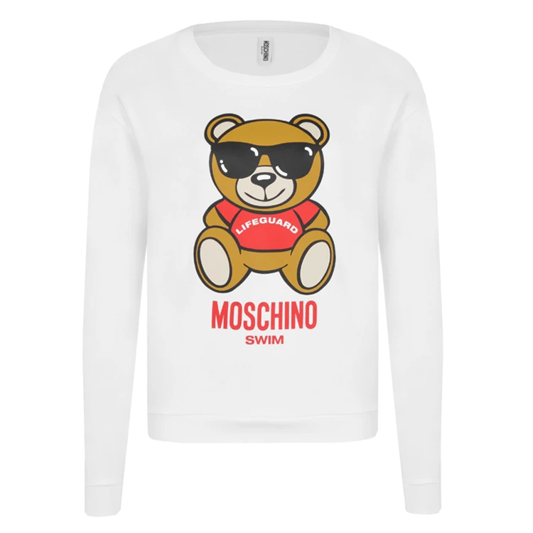 商品Moschino|MOSCHINO 莫斯奇诺 男士熊仔白色卫衣 17052305-1,价格¥1003,第1张图片详细描述