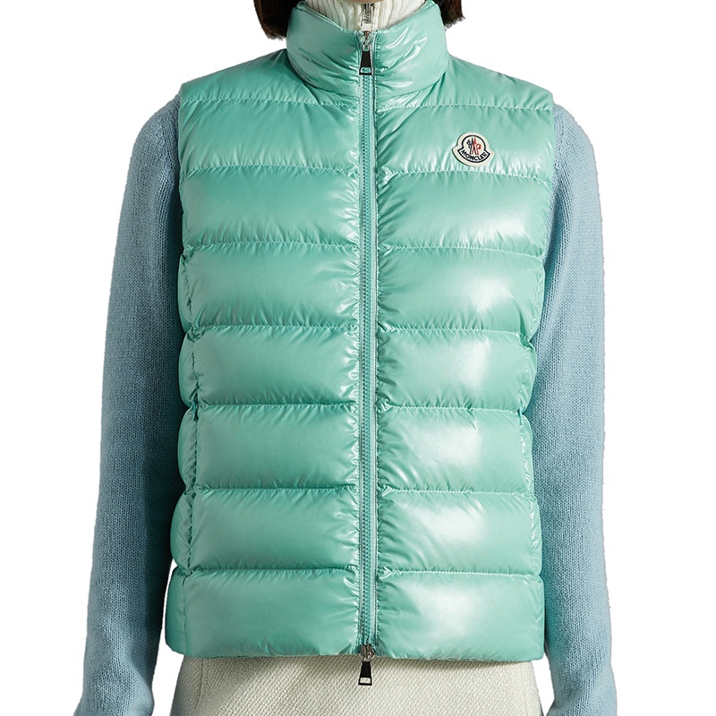 商品Moncler|Moncler/蒙克莱 22年秋冬新款 Ghany系列 女士玉绿色无袖羽绒服马甲H20931A525006895081B,价格¥5845,第5张图片详细描述