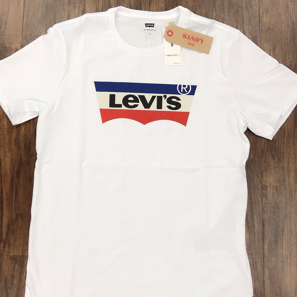 商品Levi's|包邮｜李维斯男式白色100%全棉LOGO印花短袖 圆领T恤 54914-0020（预计 1 周发货）【Z洛杉矶直发】,价格¥211,第5张图片详细描述