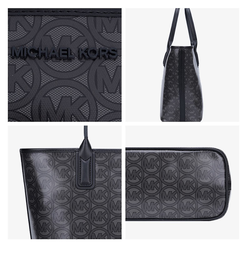 商品Michael Kors|Michael Kors 奥莱款 JODIE小号PVC印花女士皮质单肩手提包 35H1T2JT1C-BLACK,价格¥575,第7张图片详细描述