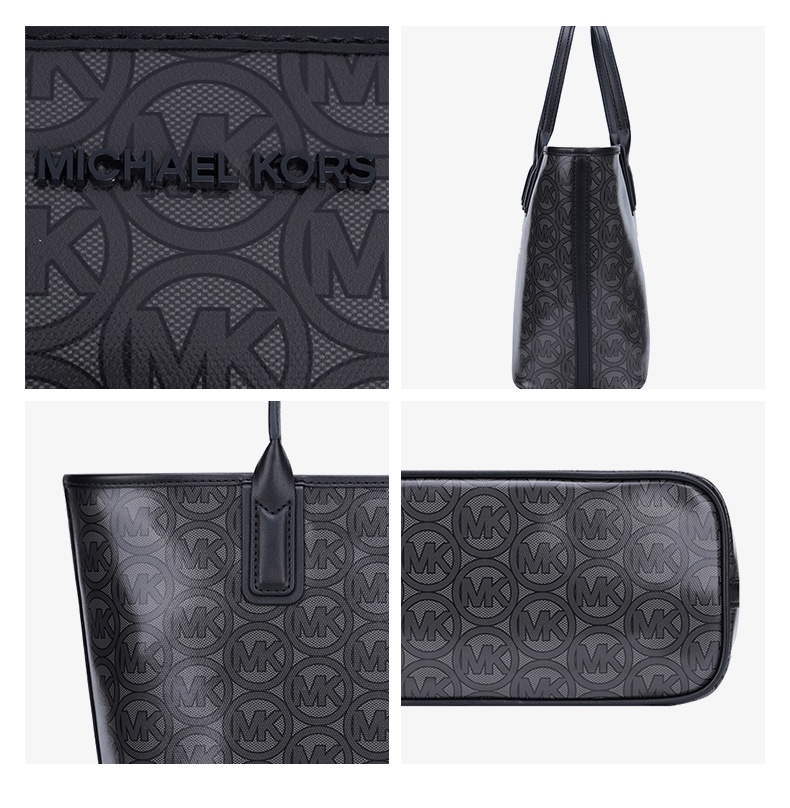 商品Michael Kors|Michael Kors 奥莱款 JODIE小号PVC印花女士皮质单肩手提包 35H1T2JT1C-BLACK,价格¥587,第7张图片详细描述