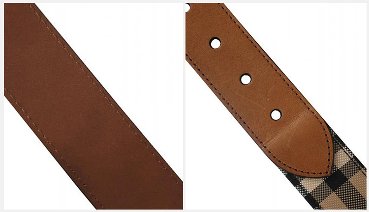 商品Burberry|Burberry 博柏利 男士Horseferry牛皮格纹双面两用商务休闲牛皮腰带皮带 3975776,价格¥2005,第4张图片详细描述