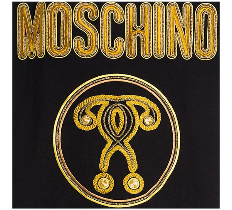 商品Moschino|MOSCHINO 黑色女士T恤 J0711-0540-7555,价格¥1769,第8张图片详�细描述