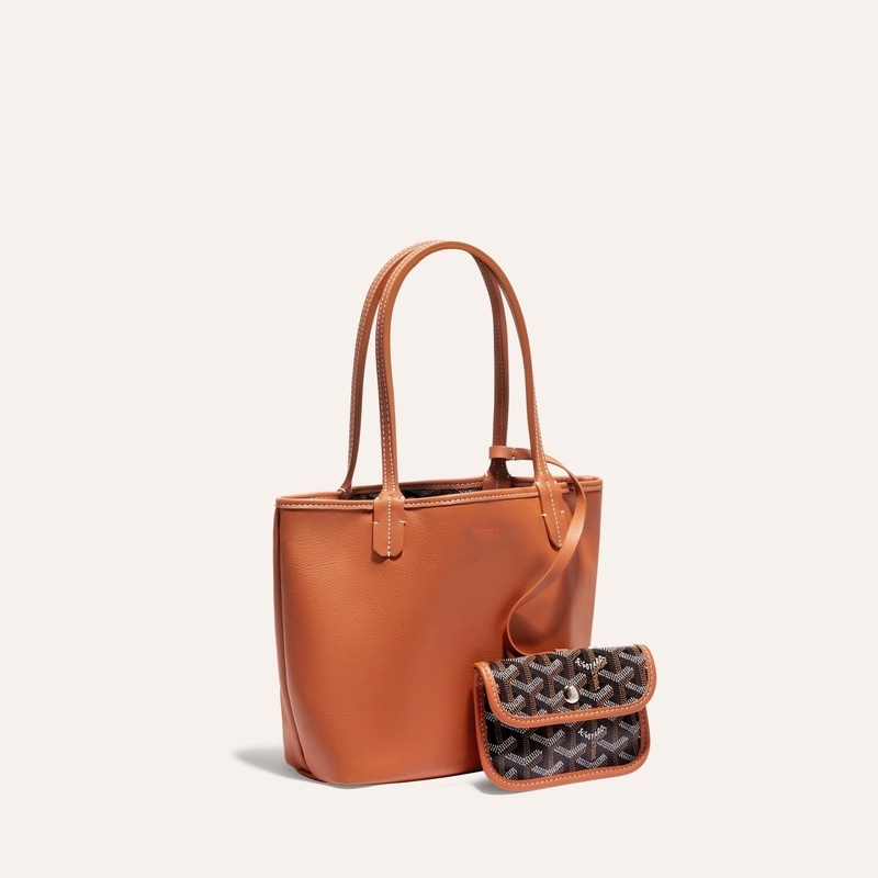 商品Goyard|高雅德 Anjou Mini男女黑色帆布/小牛皮手提包 ANJOUSMINCG01TY01P（十一色可选）,价格¥18634,第6张图片详细描述