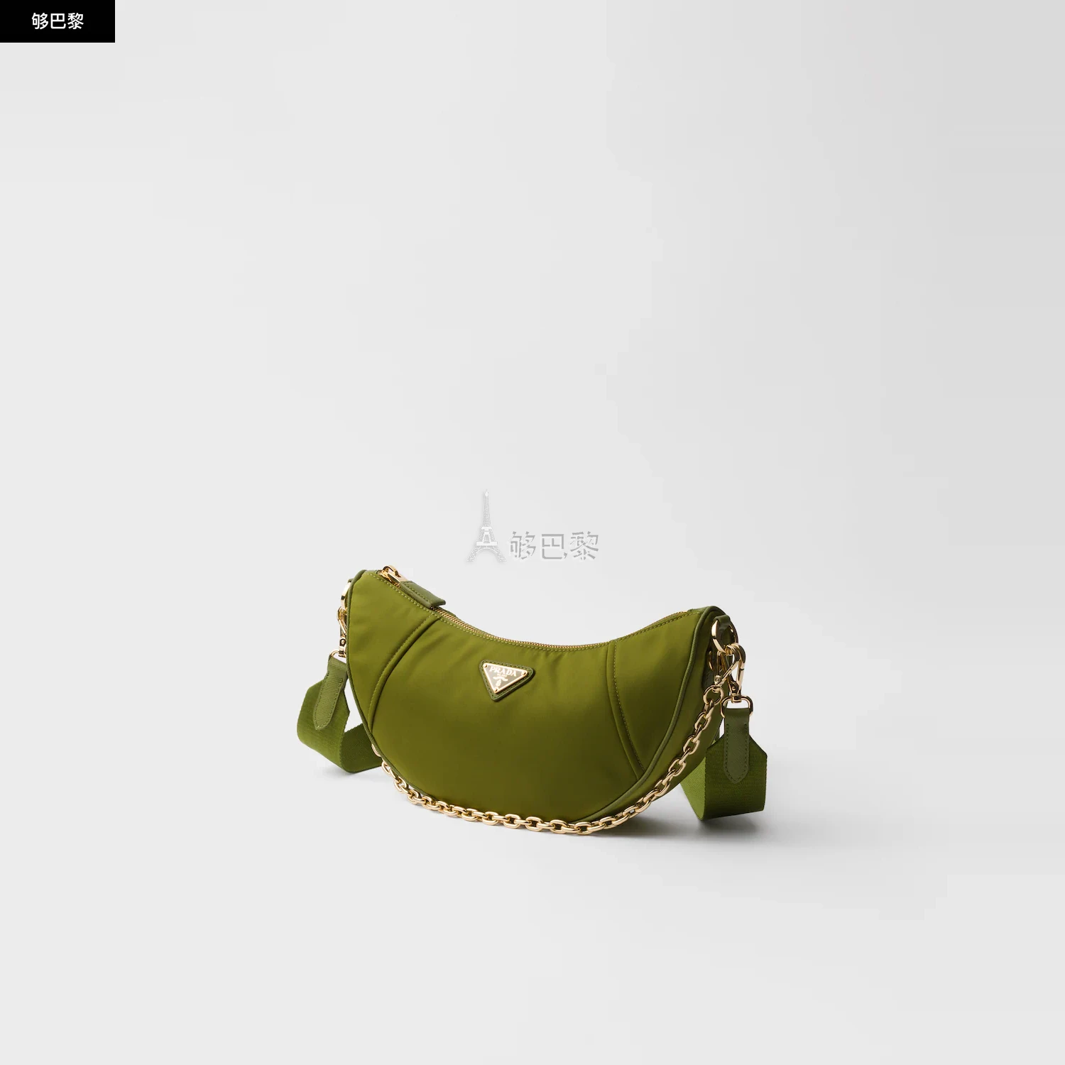 商品Prada|【预售】 普拉达 25春夏 女士 单肩包 Sac porté épaule en Re-Nylon 1BH222_R064_F077G_V_NOO,价格¥13096,第6张图片详细描述