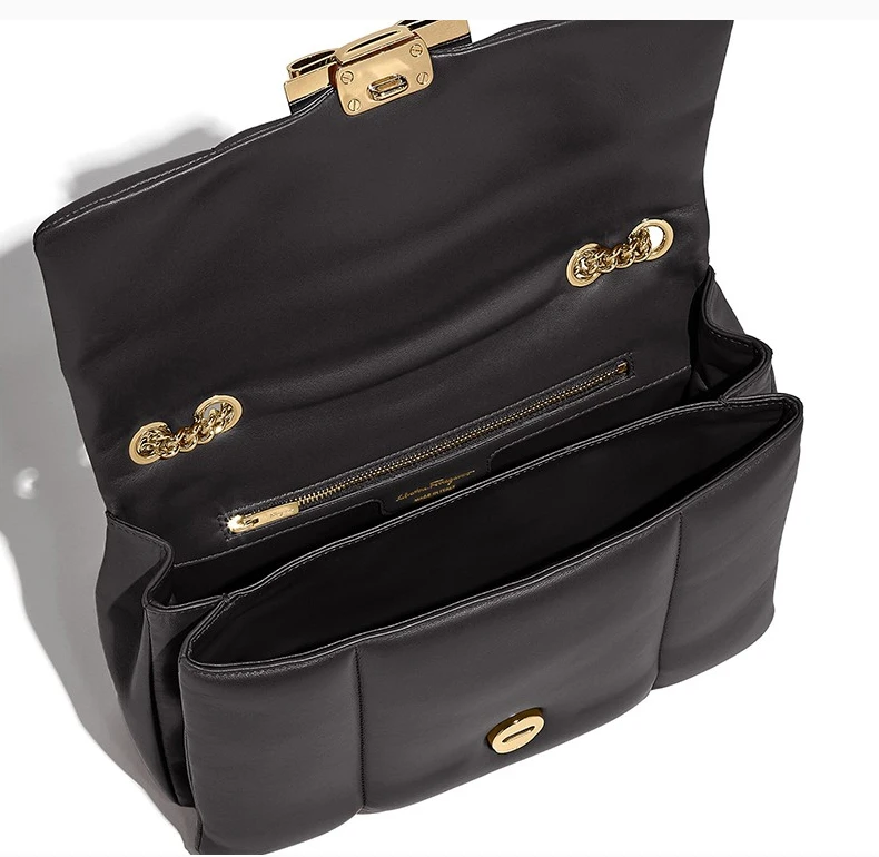 商品[国内直发] Salvatore Ferragamo|Salvatore Ferragamo 菲拉格慕 女士黑色链条包 21-H341-706363,价格¥11729,第4张图片详细描述