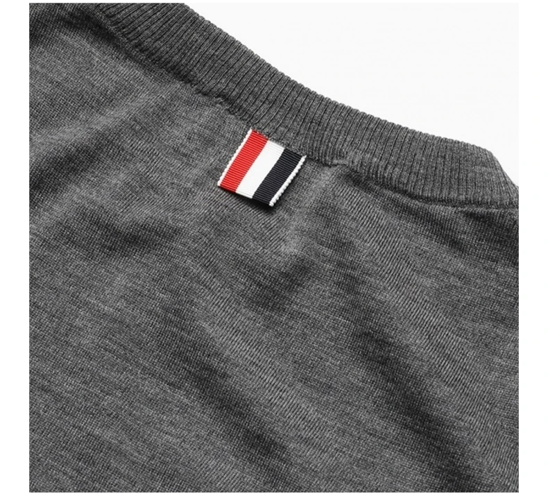 商品Thom Browne|THOM BROWNE 灰色男士针织衫/毛衣 MKA002A-Y1014-038,价格¥4557,第6张图片详细描述
