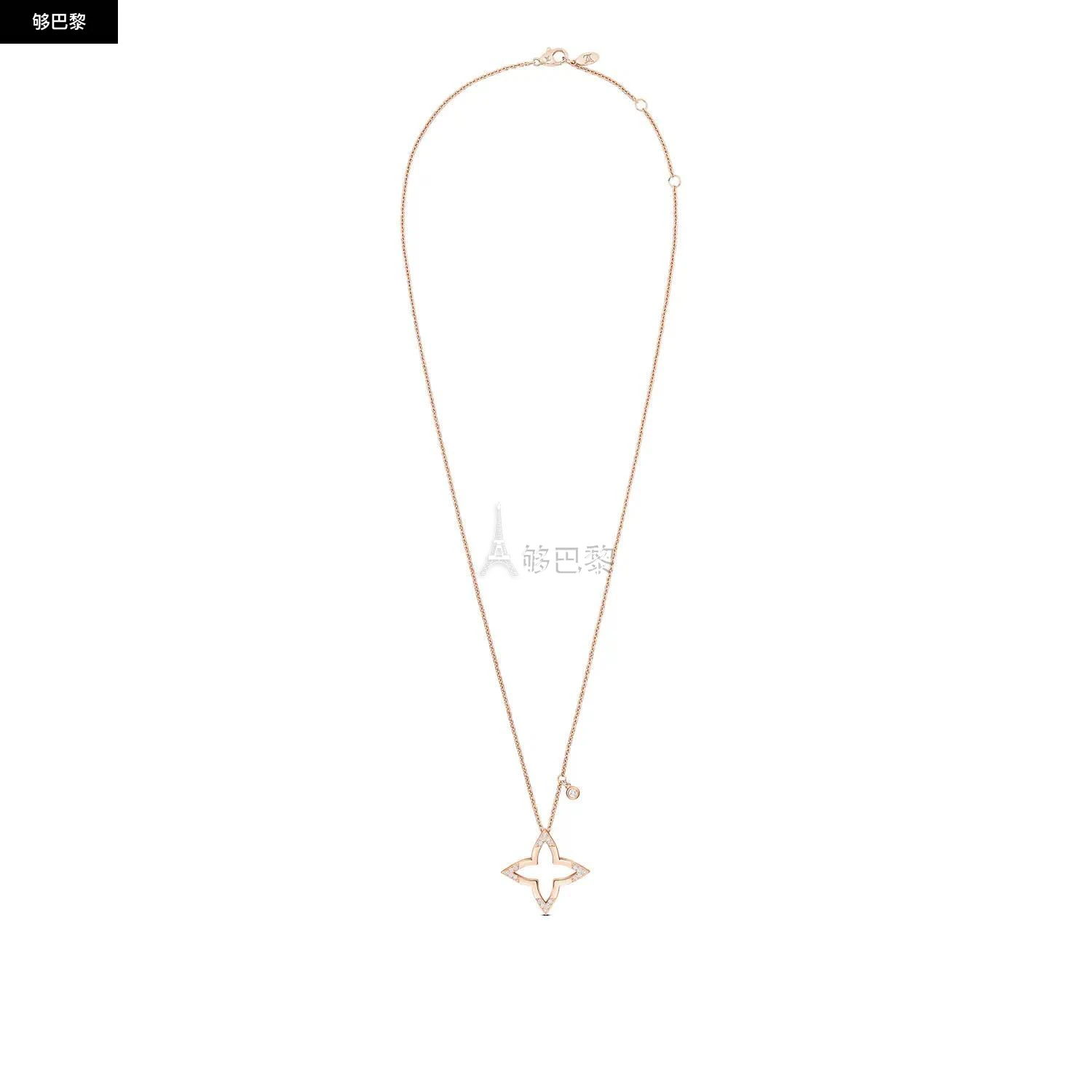 商品Louis Vuitton|【预售】 LV路易威登 24秋冬 女士 吊坠 LOUIS VUITTON BLOSSOM 18K 金钻石项链 Q03083,价格¥35627,第2张图片详细描述