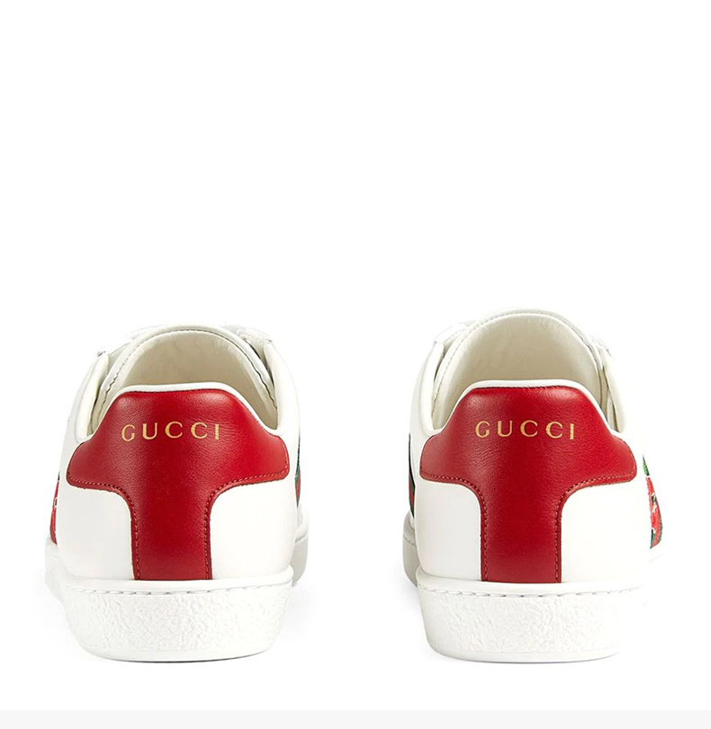 商品Gucci|GUCCI 古驰 Ace系列 樱桃刺绣印花白色女士板鞋 653135-1XG60-9065,价格¥3685,第8张图片详细描述