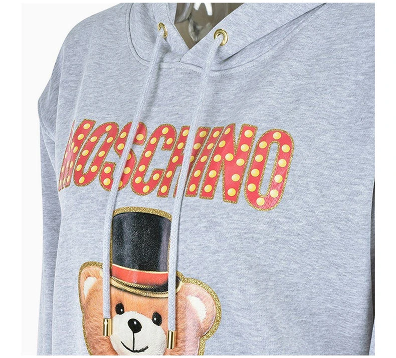 商品Moschino|MOSCHINO 女士灰色小熊图案长袖连帽卫衣 EV1704-0527-2485,价格¥2992,第7张图片详细描述