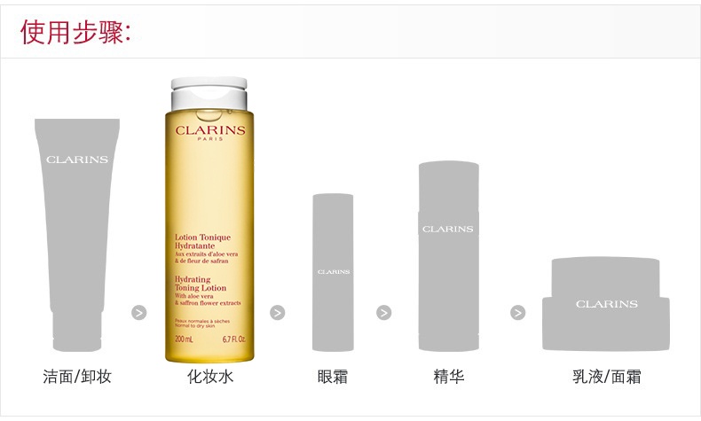 商品Clarins|娇韵诗黄水化妆水爽肤水400ml,价格¥308,第5张图片详细描述