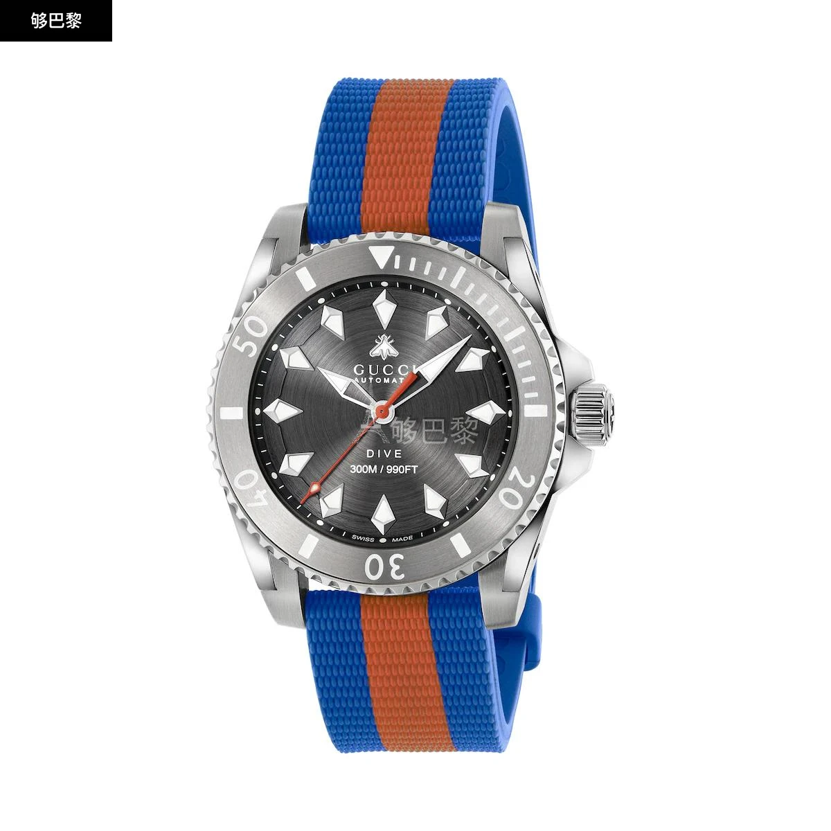 商品Gucci|【预售】 古驰 25春夏 男士 腕表 GUCCI DIVE系列腕表，40毫米 750542 IC4A0 8489 ,价格¥17147,第4张图片详细描述