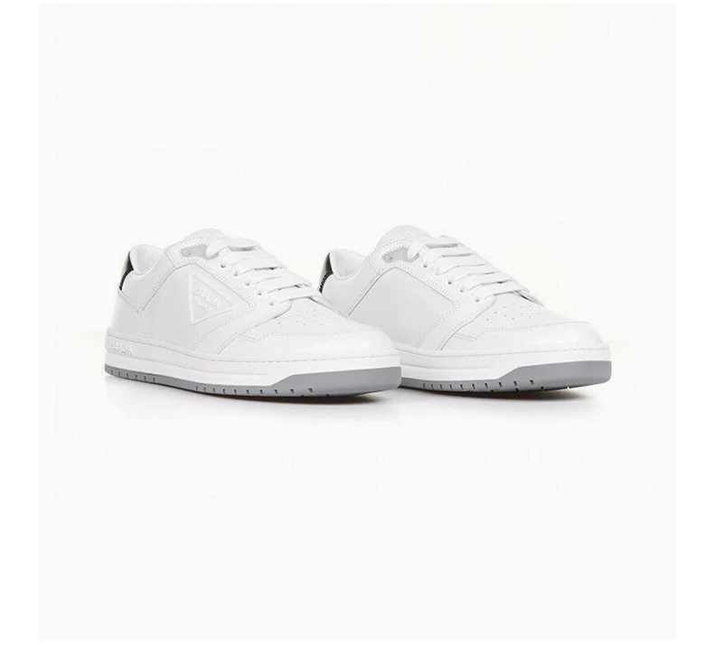 商品[国内直发] Prada|PRADA 女士白色皮革系带休闲运动鞋 1E790M-3LJ6-F097W,价格¥10841,第5张图片详细描述