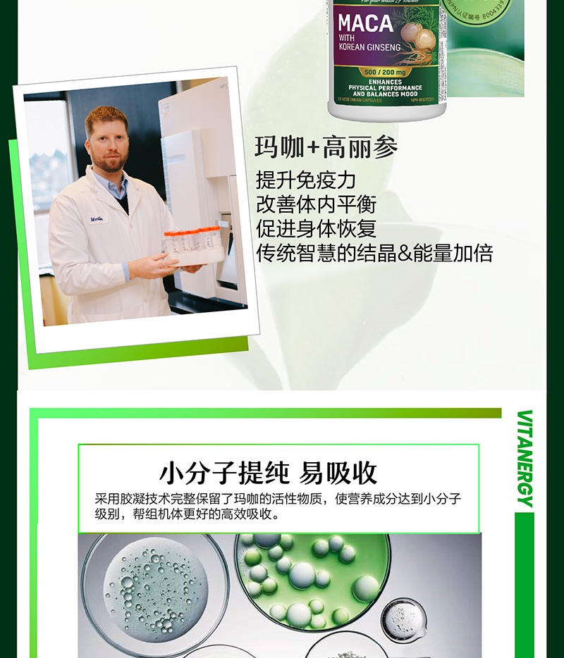 商品[国内直发] Vitanergy|【2025年12月有效期】加拿大维生能Vitanergy玛咖高丽参精华90粒/瓶 补肾养精 提高活力 | Vitanergy Maca w/Ginseng VCAP 90【2025年12月有效期】,价格¥199,第10张图片详细描述
