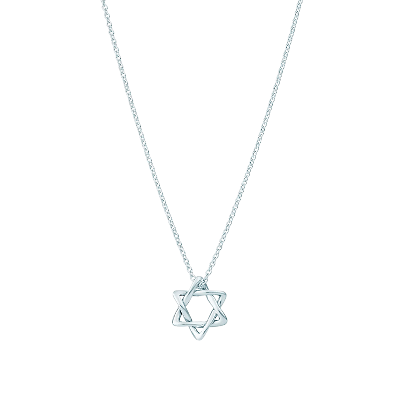 商品Tiffany & Co.|Tiffany & Co./蒂芙尼 925银12mm六芒星形状吊坠项链,价格¥2053,第2张图片详细描述