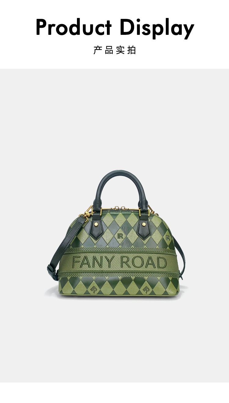 商品[国内直发] FANY ROAD|FANYROAD品牌女包新款经典上班通勤百搭手提包压花单肩斜挎贝壳包,价格¥371,第12张图片详细描述