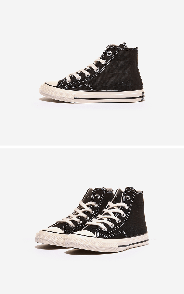 商品Converse|【Brilliant|包邮包税】匡威 CHUCK 70 HI 儿童  运动鞋 帆布鞋  368983C BLACK/BLACK/EGRET,价格¥490,第3张图片详细描述