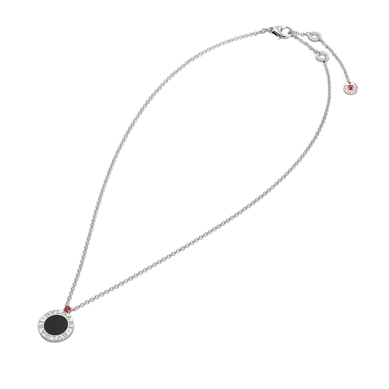 商品BVLGARI|  BVLGARI/宝格丽 慈善款 男女通用纯银镶嵌黑色陶瓷 小红点项链 356910,价格¥6160,第5张图片详细描述