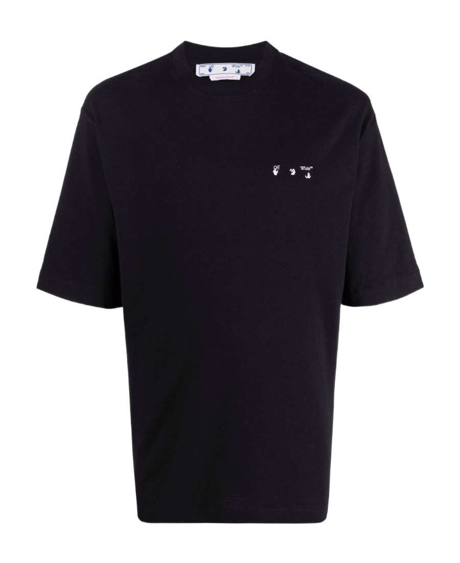 商品Off-White|黑色印花短袖棉 OMAA119C99JER001-1001（澳门仓发货）,价格¥2143,第2张图片详细描述