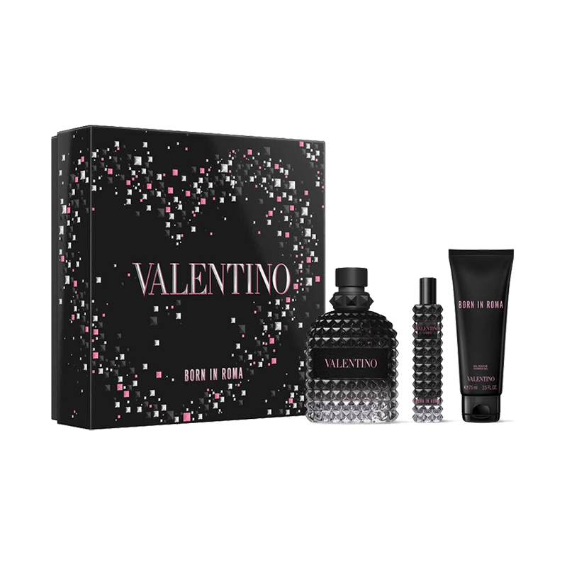 商品Valentino|华伦天奴 坠梦罗马男士香水套装 淡香水100ml+淡香水10ml+沐浴露75ml,价格¥823,第16张图片详细描述