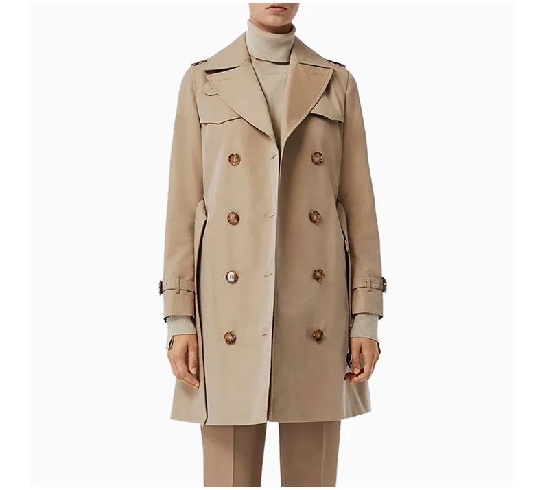 商品[国内直发] Burberry|BURBERRY 卡其色女士大衣 8027947,价格¥12224,第5张图片详细描述