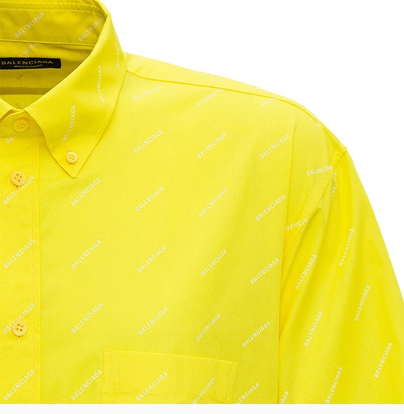商品[国内直发] Balenciaga|BALENCIAGA 男士黄色棉质衬衫 534332-TBL96-7201,价格¥4913,第6张图片详细描述