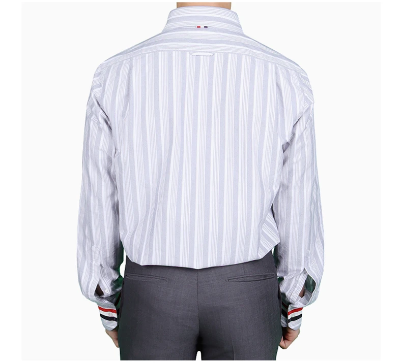 商品Thom Browne|THOM BROWNE 条纹男士衬衫 MWL317A-07854-415,价格¥2045,第7张图片详细描述