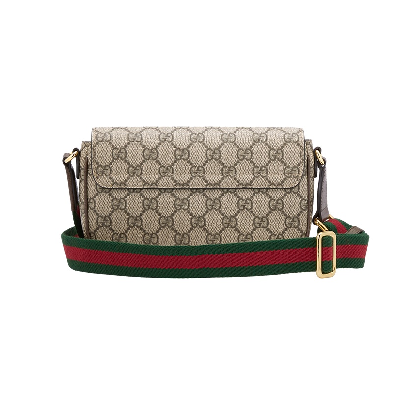 商品Gucci|古驰 23新款 OPHIDIA女士迷你米色/乌木色GG帆布配皮按扣开合斜挎包 76496196IWG8745（两色可选）,价格¥7992,第6张图片详细描述
