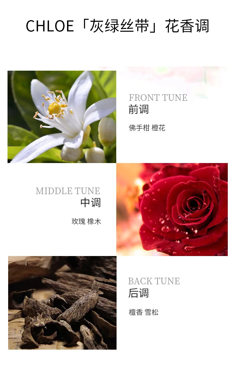 商品Chloé|蔻依  Naturelle灰绿丝带2022新香女士香水 EDP浓香水花香调,价格¥438,第4张图片详细描述