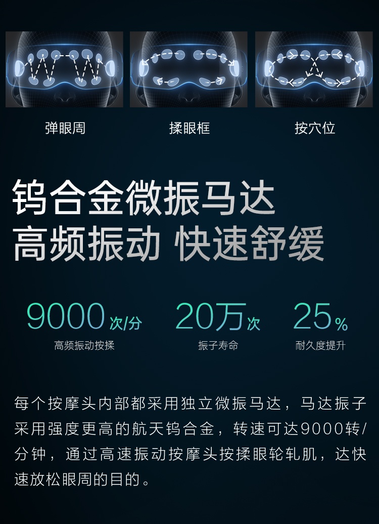 商品[国内直发] SKG|SKG眼部按摩仪K5热敷眼睛缓解疲劳按摩器按摩仪护眼仪,价格¥627,第19张图片详细描述