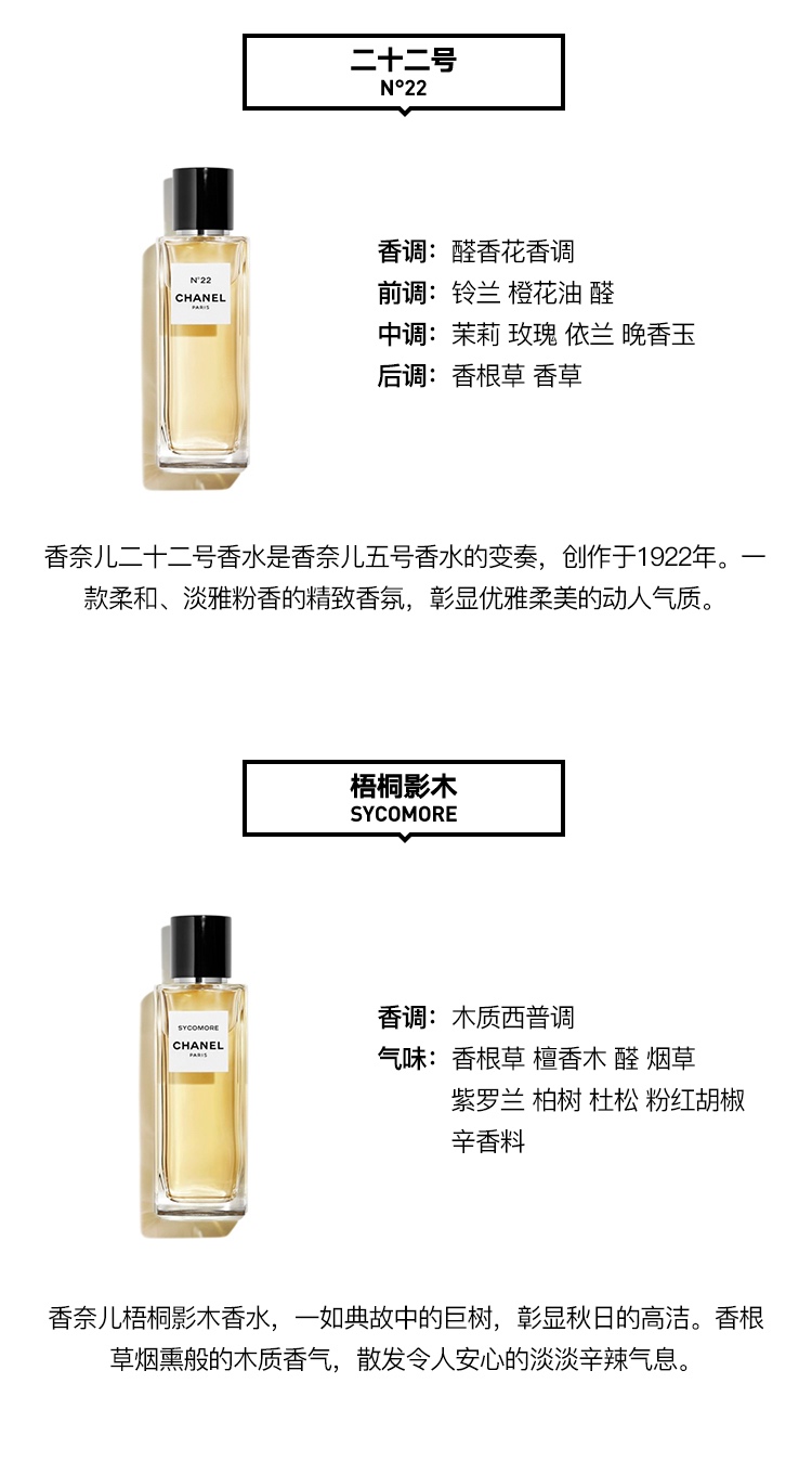 商品Chanel|Chanel香奈儿「珍藏系列 」女士香水 EDP浓香水中性香水75-200ml,价格¥1858,第11张图片详细描述