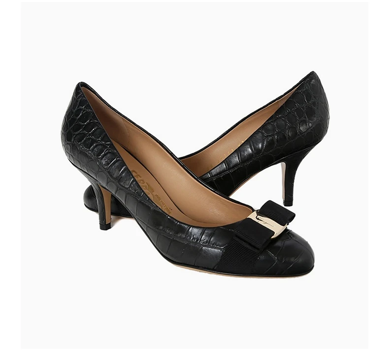 商品Salvatore Ferragamo|SALVATORE FERRAGAMO 黑色女士高跟鞋 0598792,价格¥2385,第5张图片详细描述