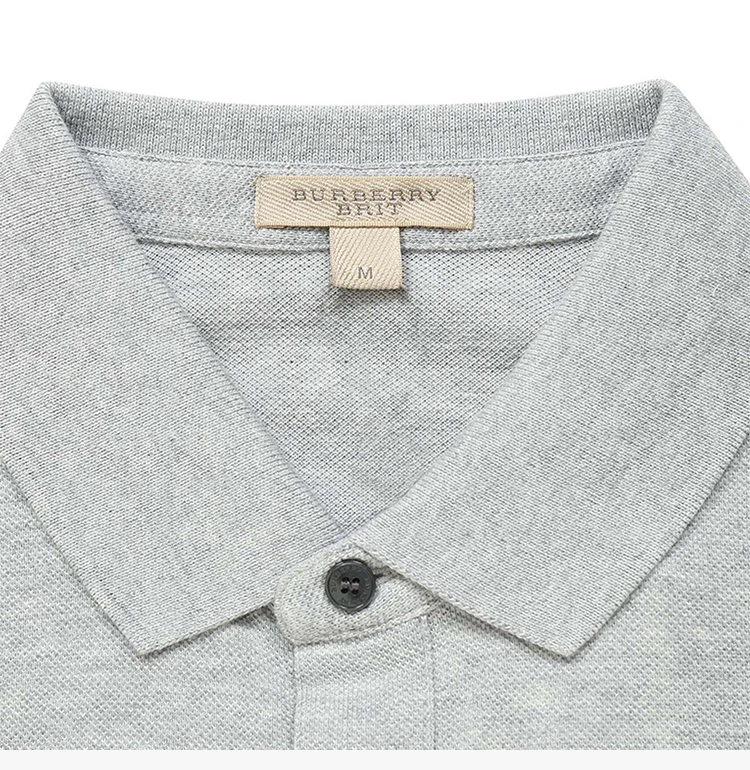 商品Burberry|Burberry OUTLETS 浅灰色男士POLO衫 4055120,价格¥1376,第6张图片详细描述