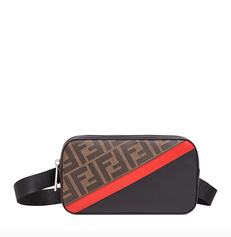 商品[国内直发] Fendi|Fendi 芬迪 男士黑色棕色挎包单肩包 7M0285-A9XS-F19P9,价格¥6115,第5张图片详细描述