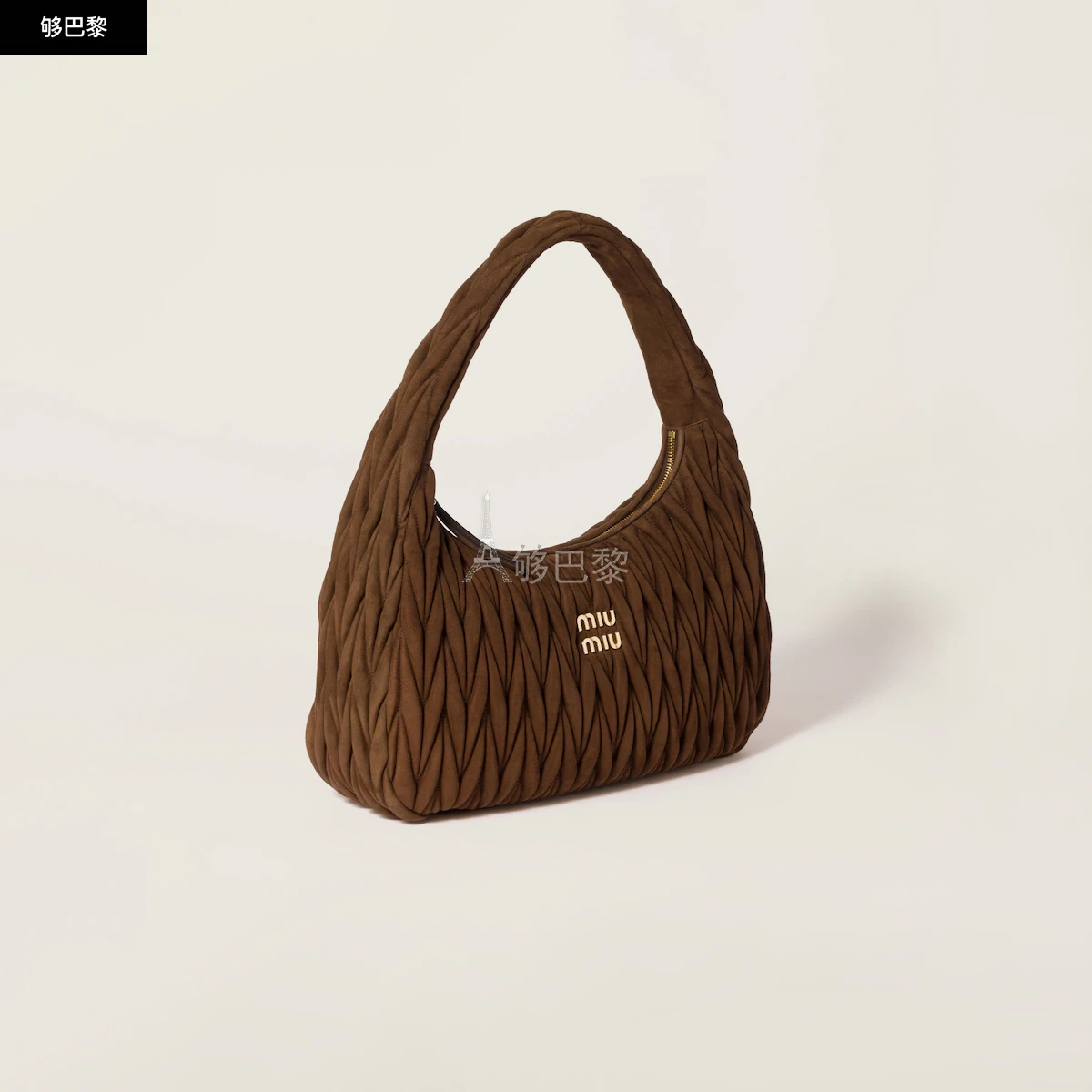 商品Miu Miu|【预售】 缪缪 25春夏 女士 手提包 Sac Wander en suède matelassé 5BC183_AB7O_F0324_V_OOH,价格¥26237,第4张图片详细描述