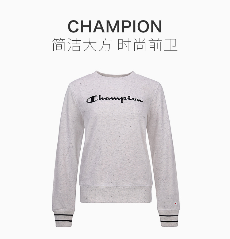商品[国内直发] CHAMPION|Champion 灰色棉、涤纶女士卫衣 111387-EM020,价格¥305,第1张图片详细描述