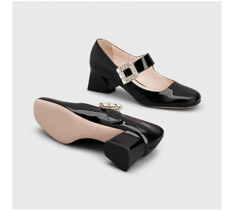 商品[国内直发] Roger Vivier|ROGER VIVIER 黑色女士中跟鞋 RVW51934780D1P-B999,价格¥11092,第7张图片详细描述