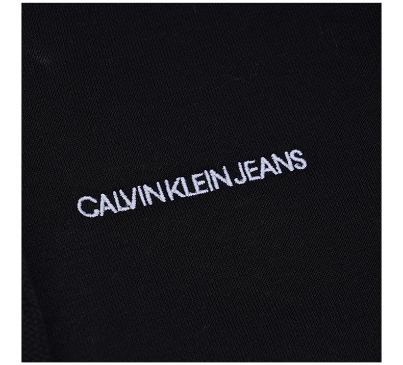 商品[国内直发] Calvin Klein|CALVIN KLEIN 男士黑色后背字母印花拉链连帽卫衣 41AC278-001,价格¥466,第8张图片详细描述