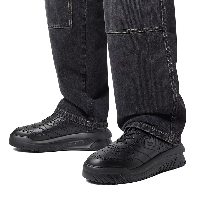 商品Versace|【现货】范思哲GRECA ODISSEA系列 男士黑色牛皮革运动鞋 ,价格¥4174,第5张图片详细描述