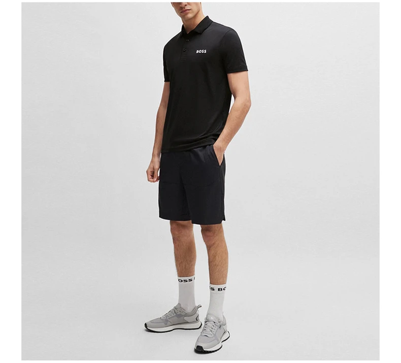 商品Hugo Boss|HUGO BOSS 黑色男士POLO衫 50513007-001,价格¥621,第7张图片详细描述