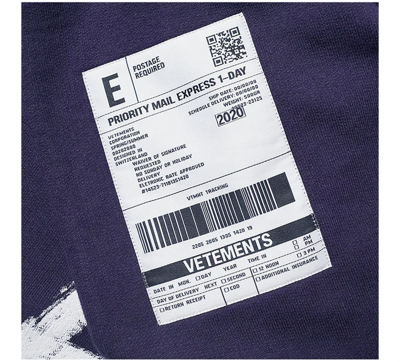 商品Vetements|VETEMENTS 海军蓝色男士卫衣/帽衫 SS20TR312-NAVY,价格¥2704,第7张图片详细描述