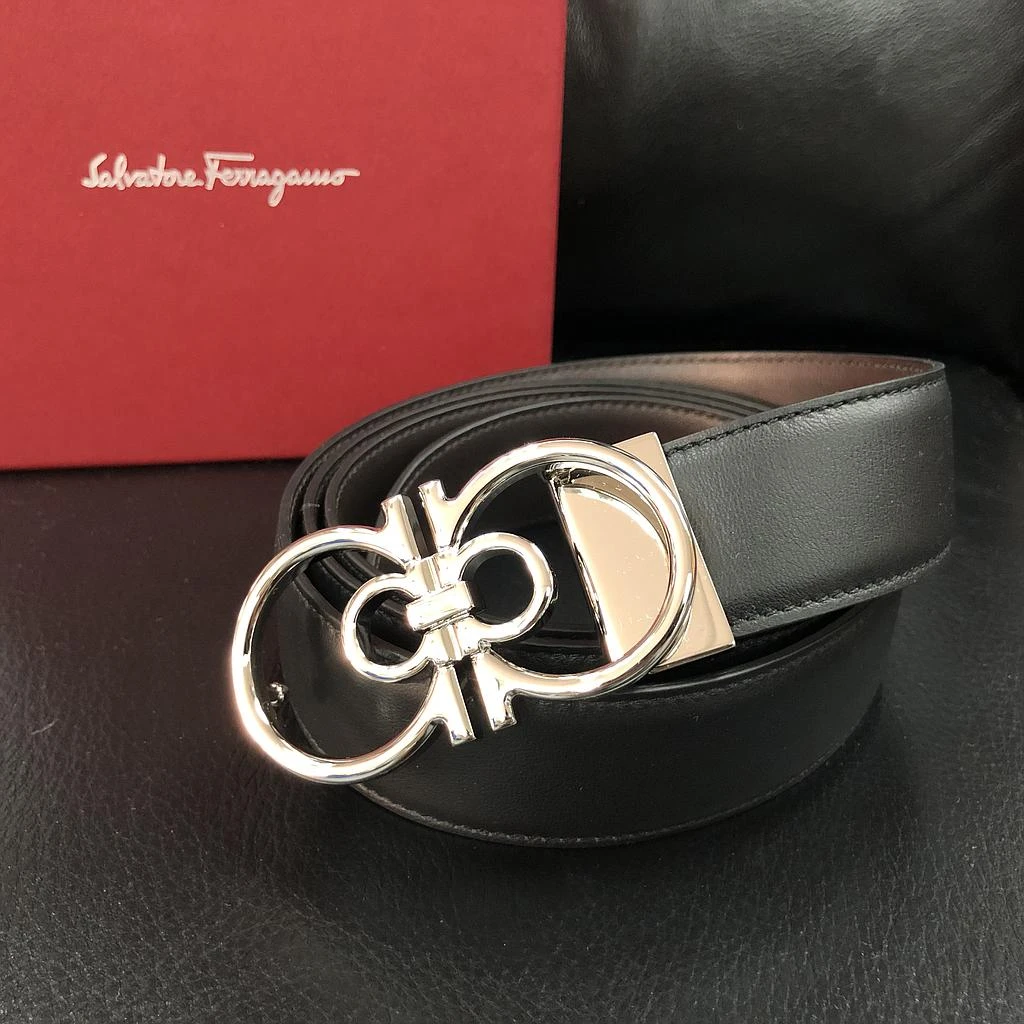 商品Salvatore Ferragamo|SALVATORE FERRAGAMO 黑色男士腰带 670048745801,价格¥2590,第1张图片详细描述