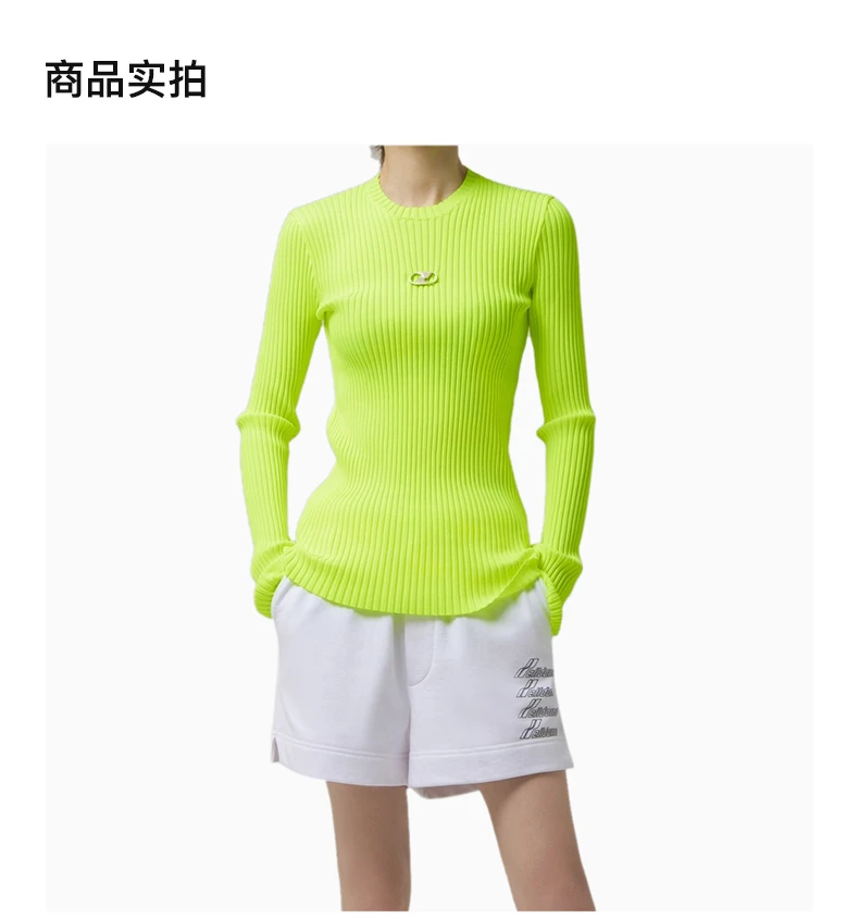 商品We11done|WE11DONE 女士莹光绿长袖圆领针织毛衣 WD-KO8-20-044-U-NG,价格¥1579,第4张图片详细描述