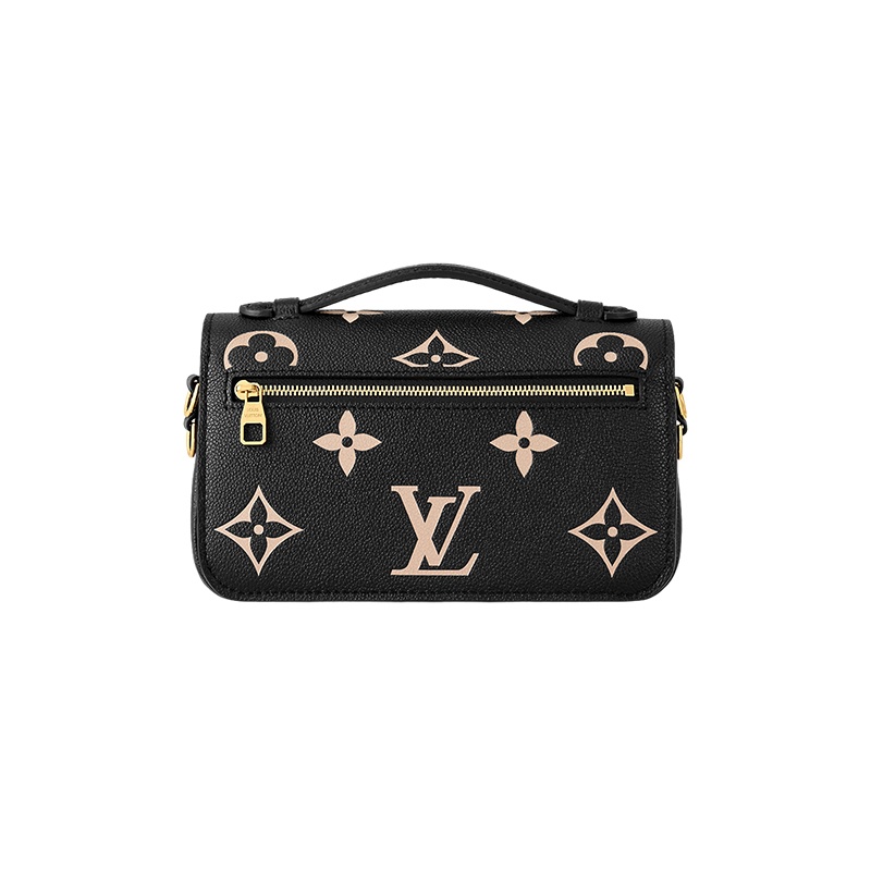 商品Louis Vuitton|【预售十天】路易威登 23新款 Métis East West女士黑色/米色柔软粒面压花牛皮可拆卸链条单肩斜挎包 M46596,价格¥23168,第4张图片详细描述