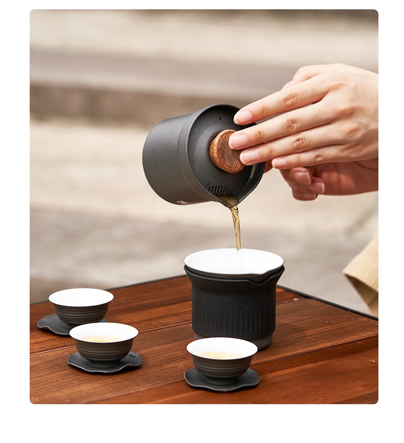 商品[国内直发] MobiGarden|极宴茶具套装4件套户外露营泡茶器围炉煮茶小茶杯便携茶壶水杯品茗茶杯家用会客茶具套装,价格¥298,第23张图片详细描述