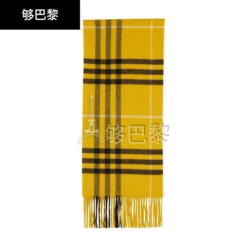 商品Burberry|【特惠9.0折】包邮包税【预售7天发货】 BURBERRY 女士 围巾 厚呢格纹围巾  BURJ8868YEL,价格¥4122,第3张图片详细描述