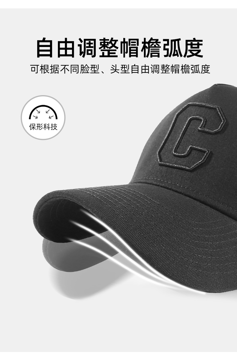 商品[国内直发] CACUSS|cacuss夏季防晒棒球帽男士鸭舌帽大头围纯棉透气网眼高顶遮阳帽子长帽檐,价格¥83,第4张图片详细描述